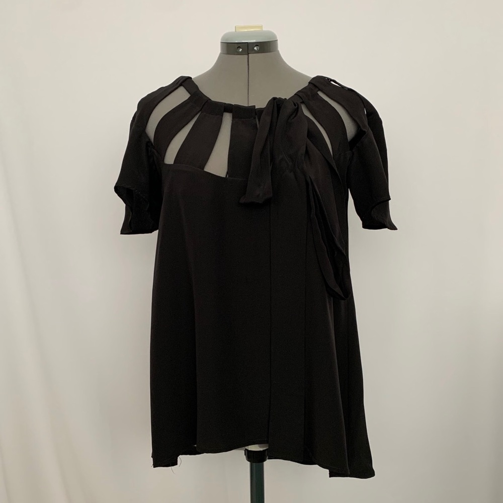 Green Ford Black Silk Top Xs